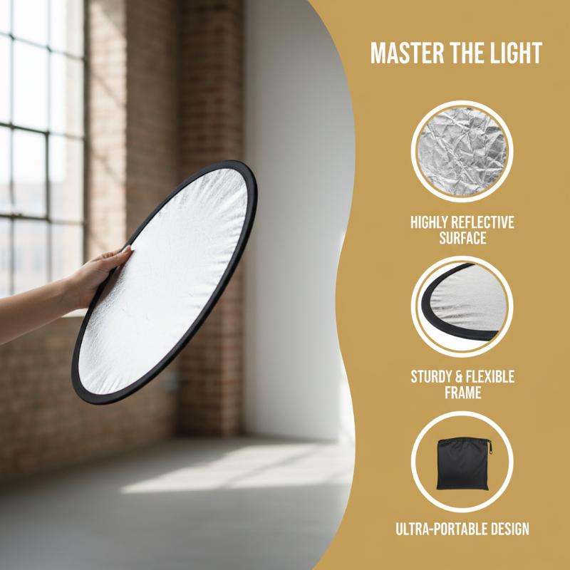 Photography Lighting Diffuser - 5 in 1 Round Photography Reflector