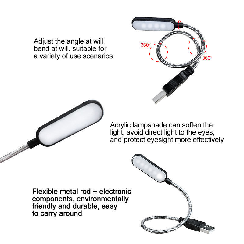 Mini 4 LED Book Lamp Portable  - Photography Lighting Book ulasan dan harga
