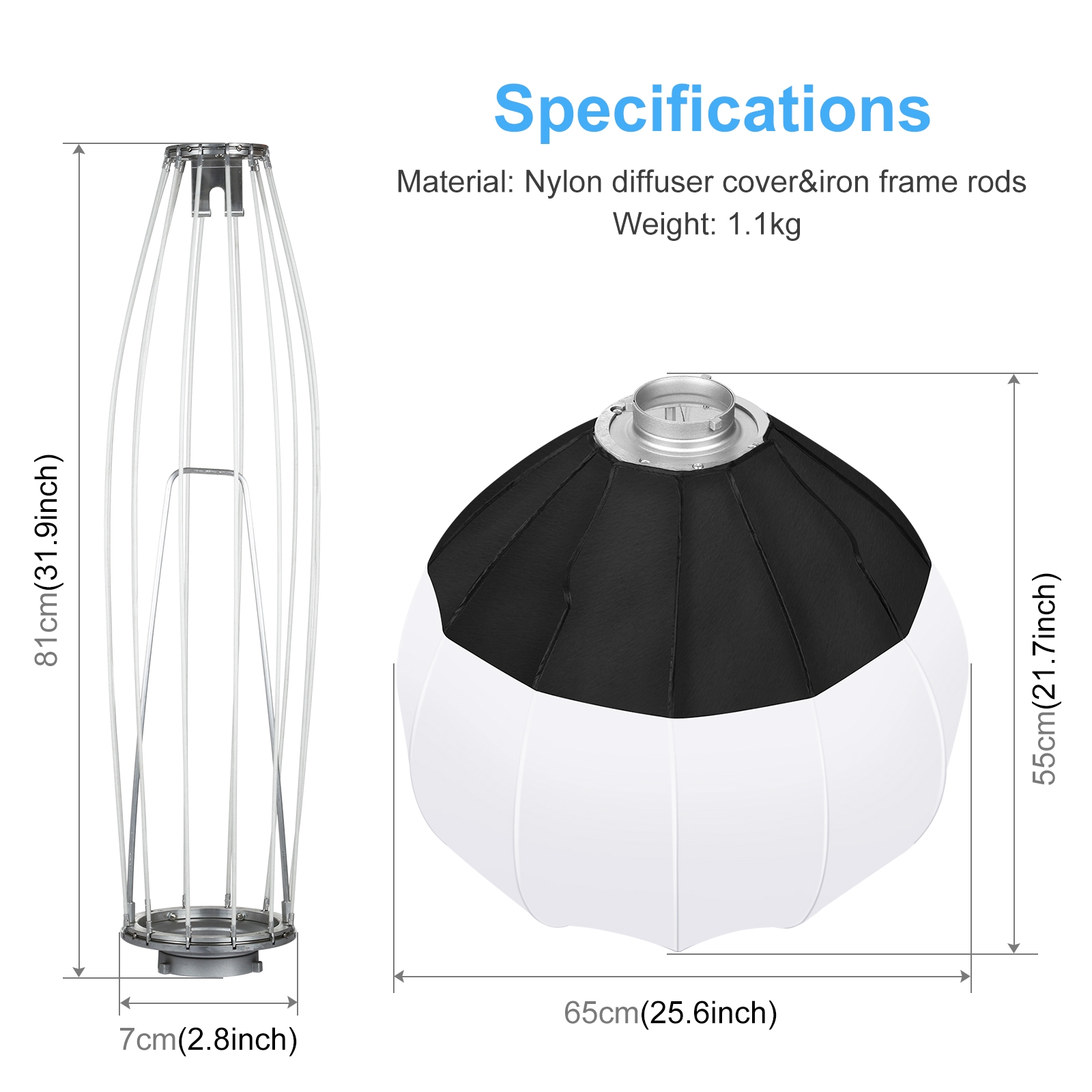 PULUZ 65cm Foldable Lantern So - Photography Lighting Diffuser ulasan dan harga