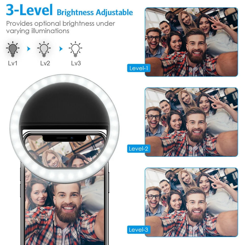 USB Rechargeable LED Selfie Ri - Photography Lighting And Background ulasan dan harga