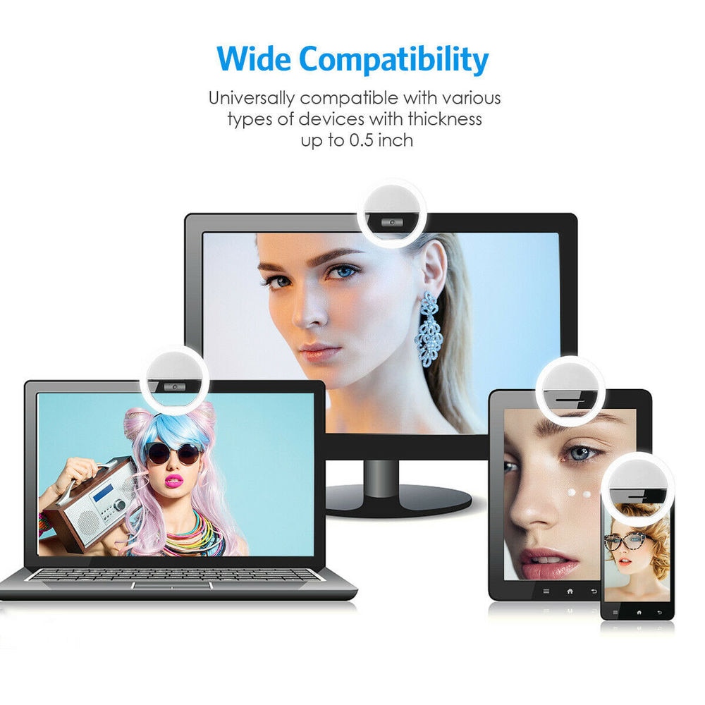 USB Rechargeable LED Selfie Ri - Photography Lighting And Background ulasan dan harga