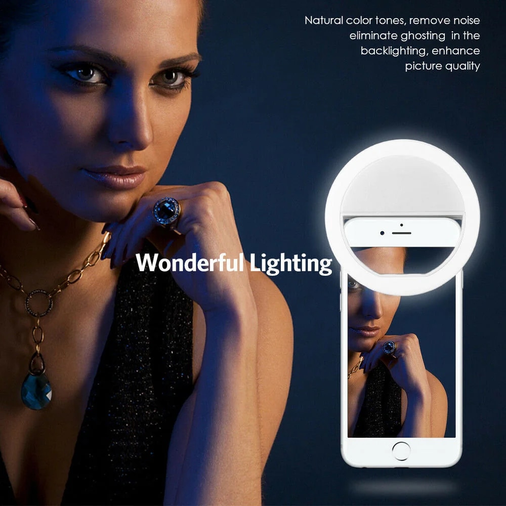 USB Rechargeable LED Selfie Ri - Photography Lighting And Background ulasan dan harga