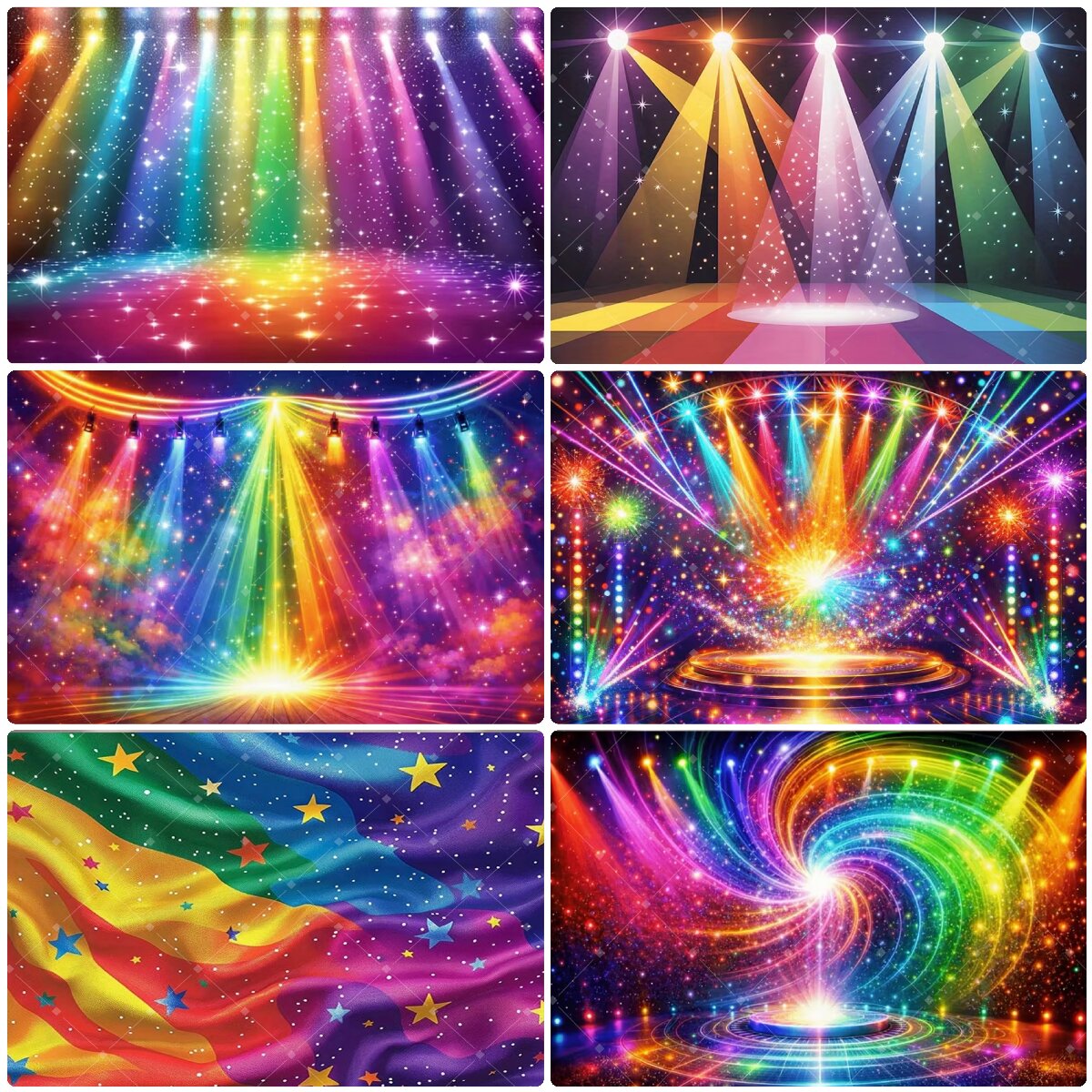 Colorful Rainbow Stage Light B - Photography Lighting And Background ulasan dan harga