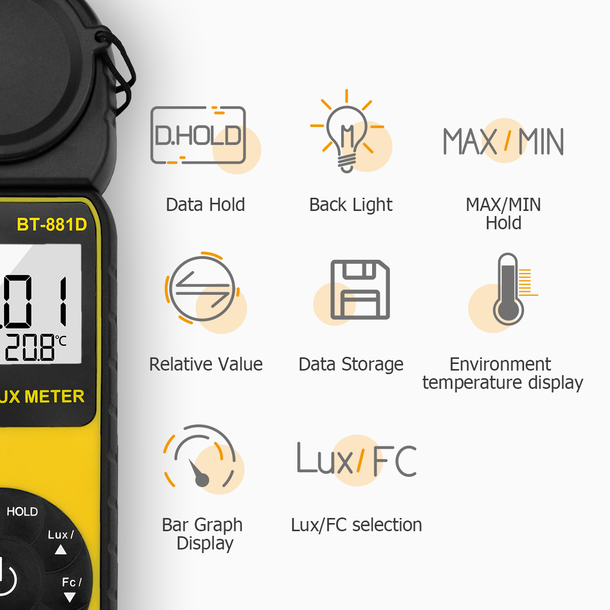 Digital Lux Meter 400,000 Lux  - Photography Lighting Meter ulasan dan harga