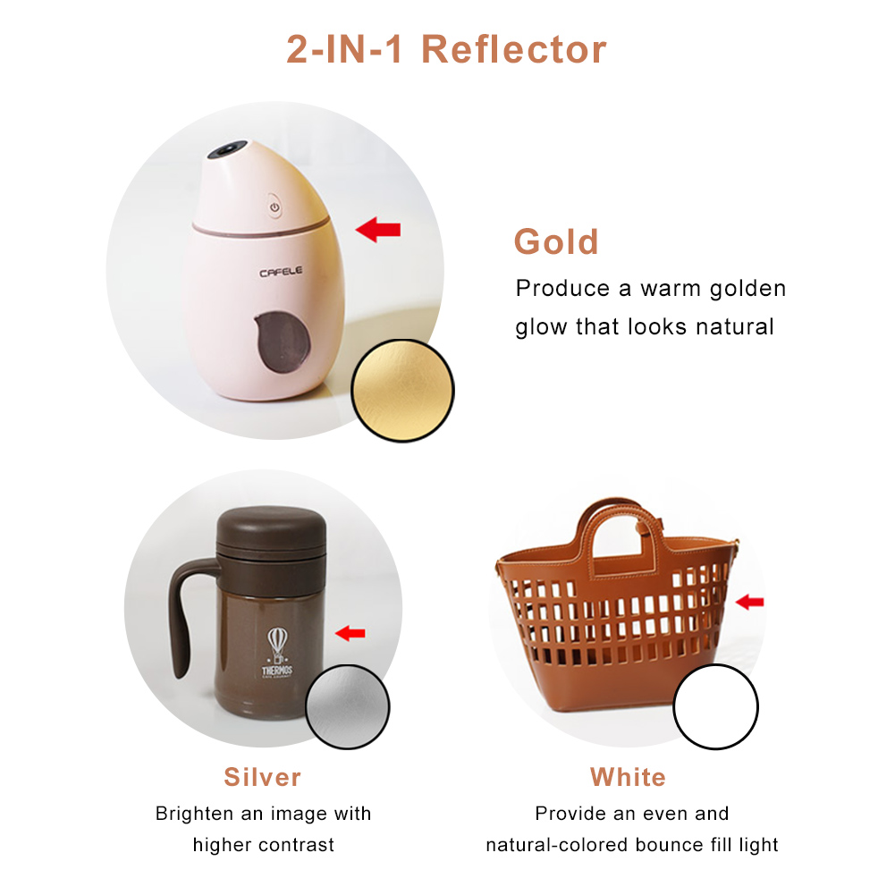 2in1 Round Portable Reflector  - Photography Lighting Diffuser ulasan dan harga