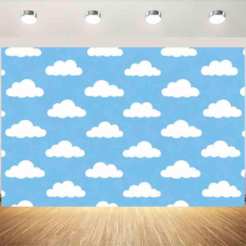 Cartoon Simple Blue Sky White  - Photography Lighting And Background ulasan dan harga