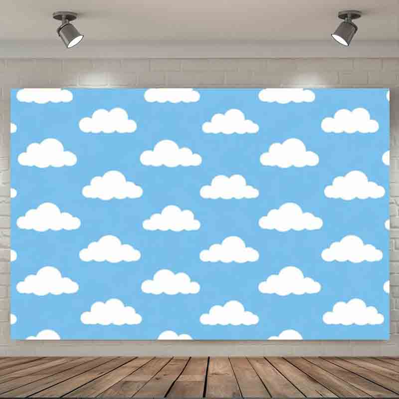 Cartoon Simple Blue Sky White  - Photography Lighting And Background ulasan dan harga