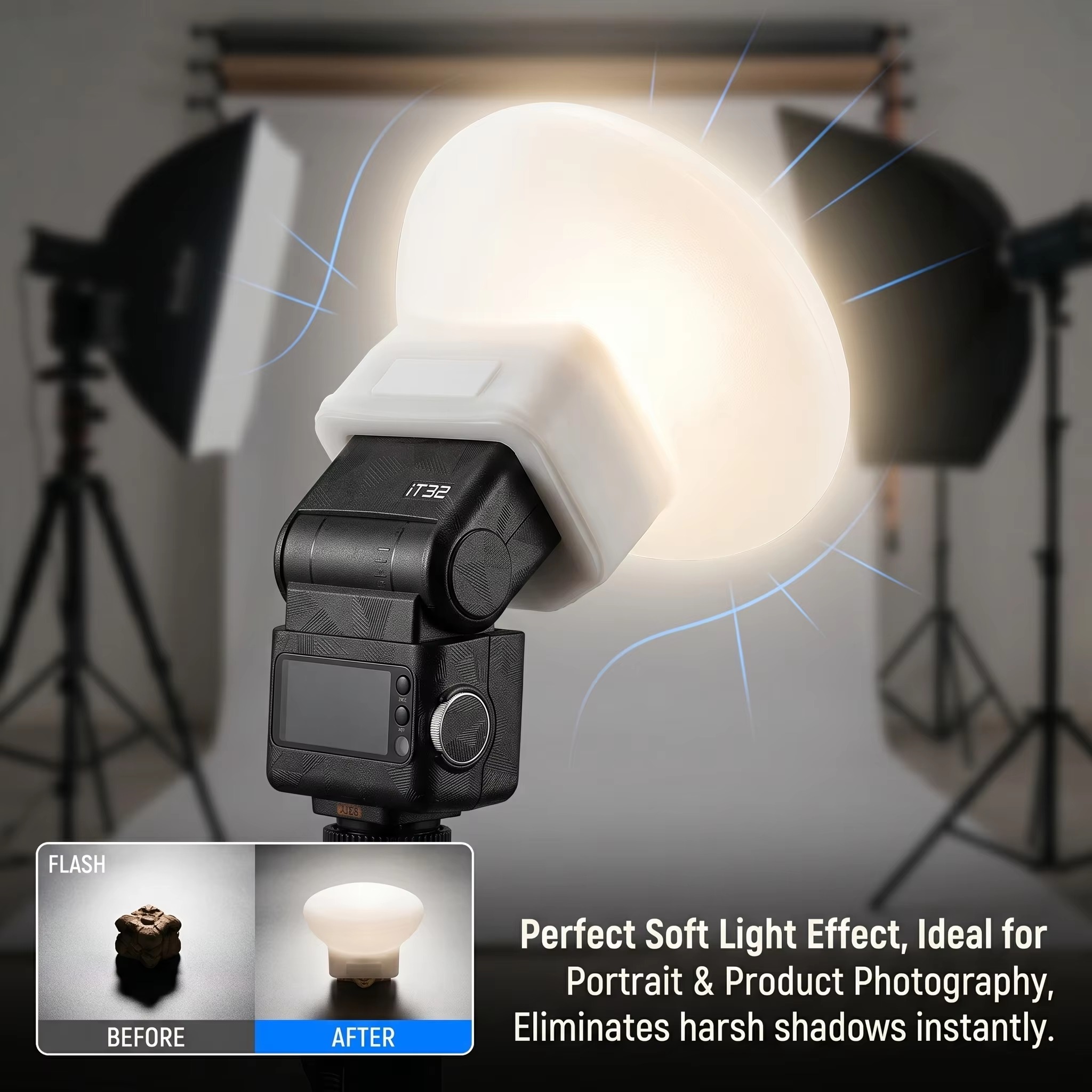 Silicone Flash Diffuser Cover  - Photography Lighting Diffuser ulasan dan harga