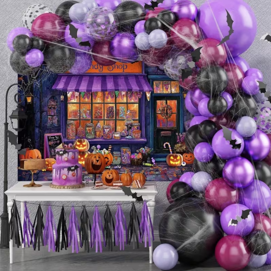 Purple Halloween Shop Theme Pa - Photography Lighting And Background ulasan dan harga