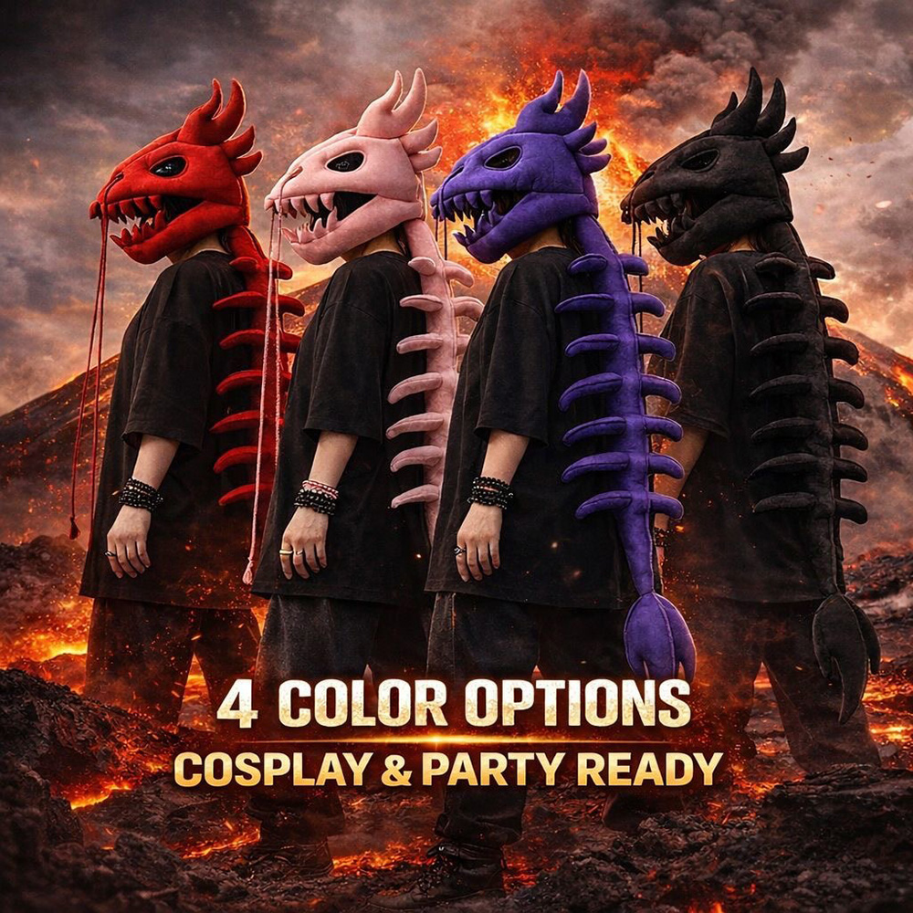 Dragon Skull Spine Plush Hood  - Photography Lighting Home ulasan dan harga