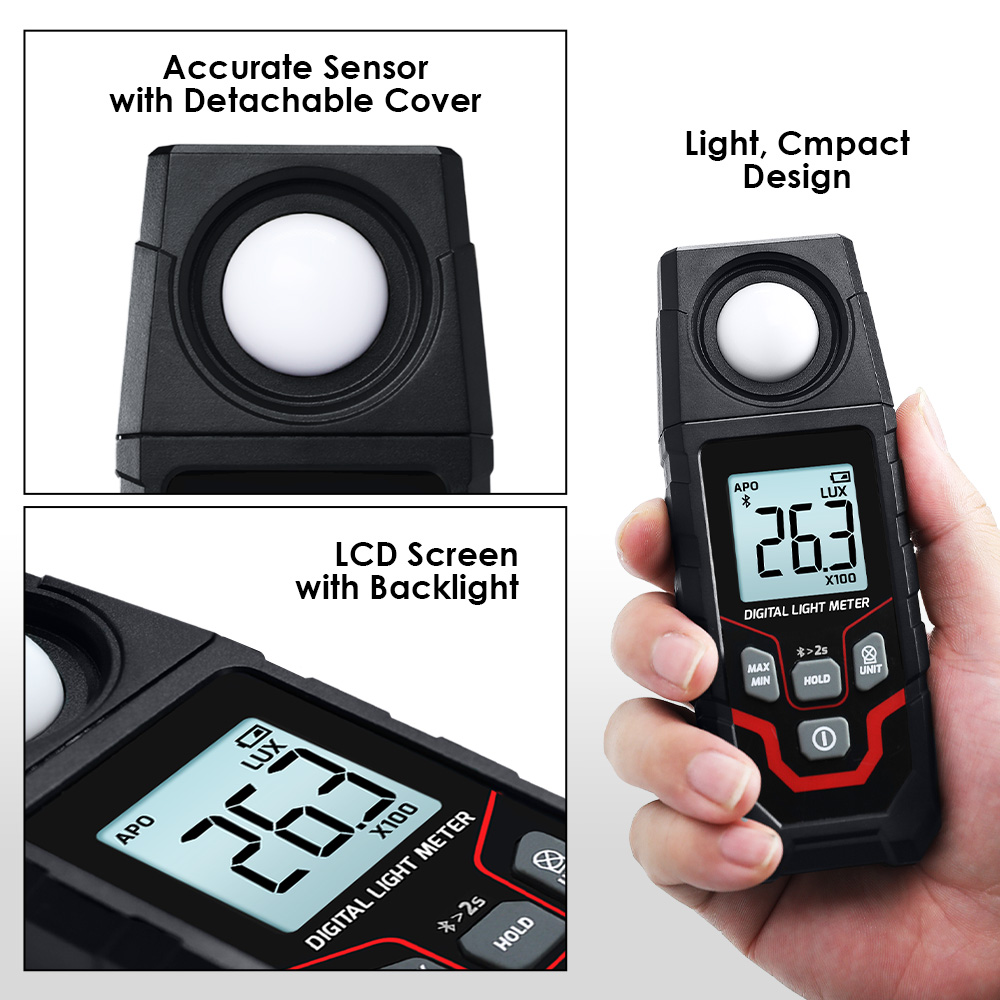 Bluetooth Digital Lux Meter w/ - Photography Lighting Meter ulasan dan harga