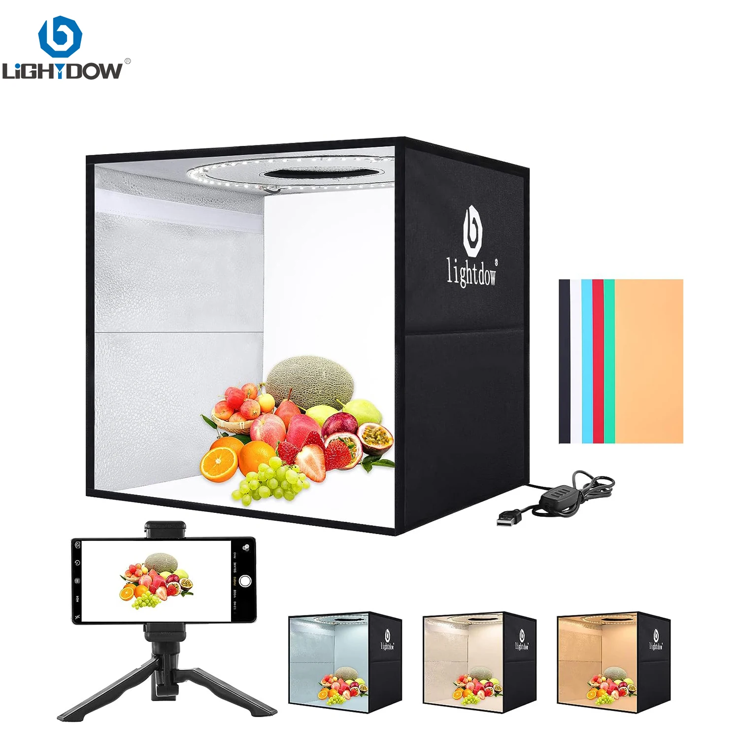 Lightdow Dimmable Photo Box LE - Photography Lighting And Background ulasan dan harga