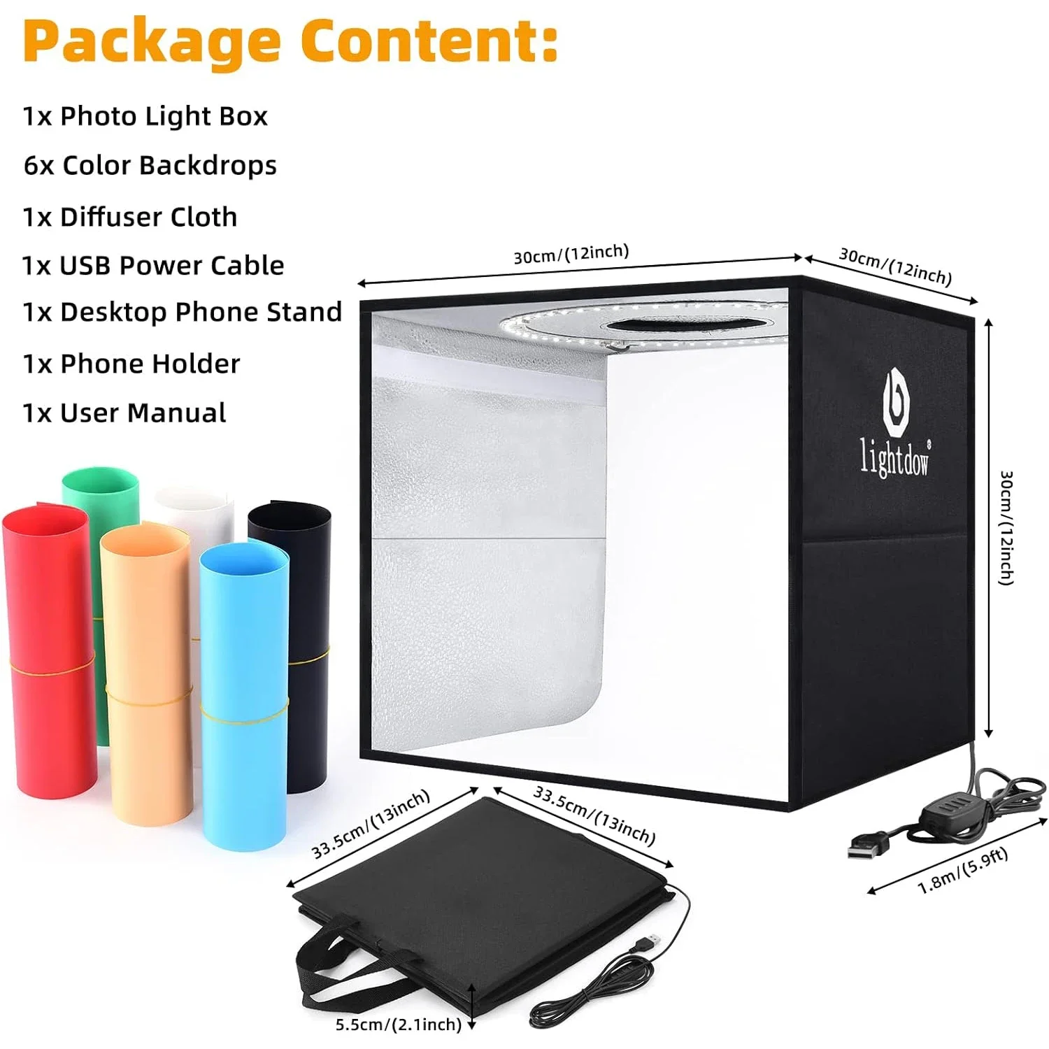Lightdow Dimmable Photo Box LE - Photography Lighting And Background ulasan dan harga