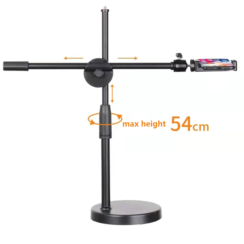 Overhead Tripod with Ring Ligh - Photography Mobile Lighting ulasan dan harga